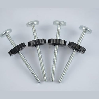 PAFOWO safety gate spindle rod showing thread thickness dimensions for universal compatibility