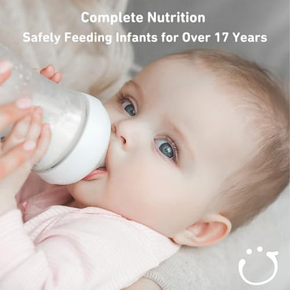 Bubs follow on formula canister displaying safe preparation instructions