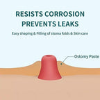 Alcohol free stoma skin barrier paste showing the easy to squeeze tube design for medical supplies