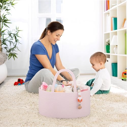 Comse baby storage tote holding diapers and wipes
