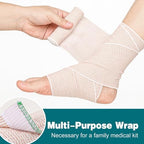 Six pack of AZEN 4 inch compression wraps in individual sterile-style packaging.