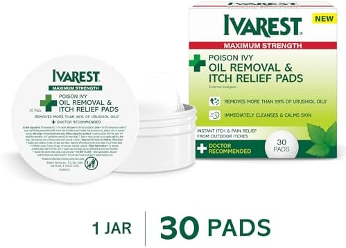 Ivarest Maximum Strength Medicated Wipes for poison plant rash relief