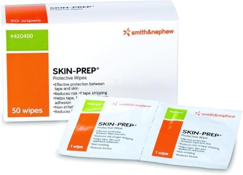 Individual sterile pouches of Skin-Prep 420400 protective dressing wipes for medical use