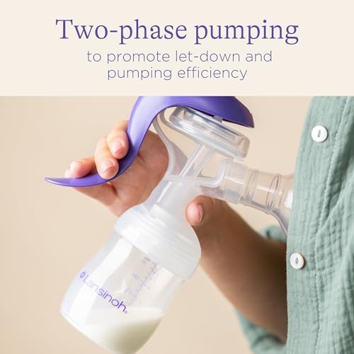 Lansinoh breastfeeding hand pump packaging showcasing premium imported USA packaging details