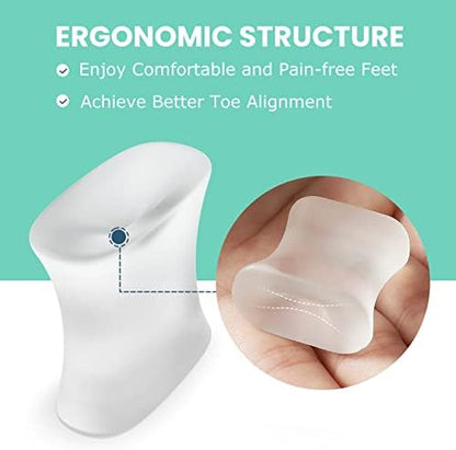 Full 12 piece set of Welnove transparent gel toe aligners