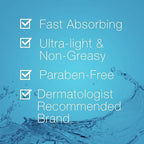 Lightweight fragrance-free body lotion absorbing fast without greasy residue