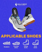 Authentic Walkhero USA imported orthotic packaging and full length inserts.