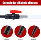 MiOYOOW PVC aquarium water changer demonstrating the adjustable on and off knob mechanism.