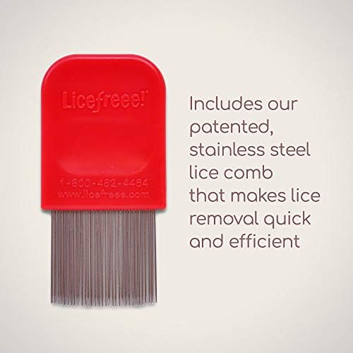 Stainless steel lice removal comb included in Licefreee Spray kit
