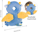 Safety buckle and strap mechanism on toddler head guard