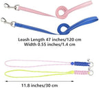 GAGILAND figure eight leash set showing the metal identification bell attachment up close.