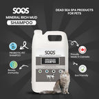 Soos Pets shampoo bottle sealed and ready for use