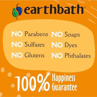 Cruelty free rub on towel off pet grooming foam back label details.