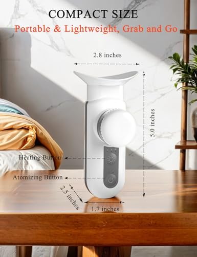 Portable dry eye relief steamer shown next to a laptop for office use.