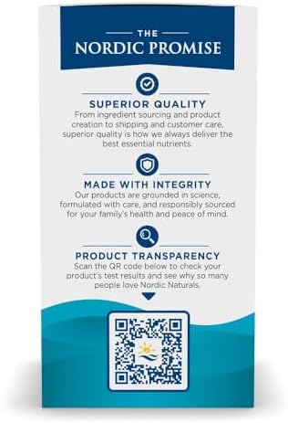 Nordic Naturals Ultimate Omega Minis high concentration EPA and DHA ingredients list close up