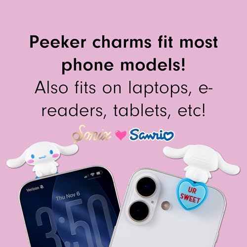 Sonix Sanrio Peekers mystery box packaging showing the six potential character designs
