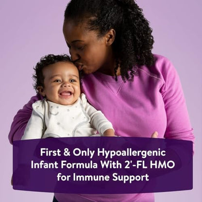 Similac Alimentum colic relief formula bottle with DHA and Lutein icons visible