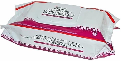 Cardinal Health adult incontinence care wipes packaging highlighting the fragrance free formula