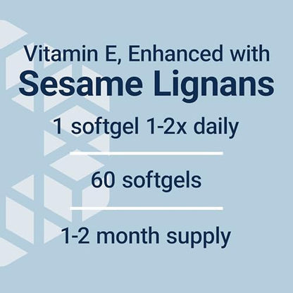 Back label view of Life Extension Gamma E Mixed Tocopherols supplement with usage directions.