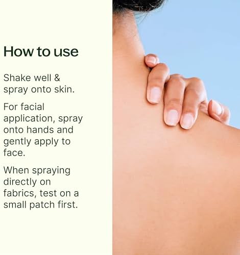 Plant Therapy Nature Shield DEET free spray showing ingredient labels on back