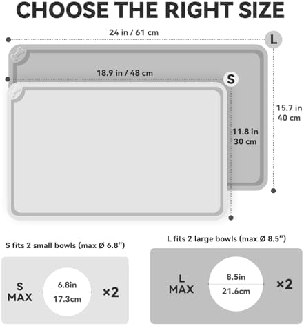 Easy to clean dishwasher safe pet placemat