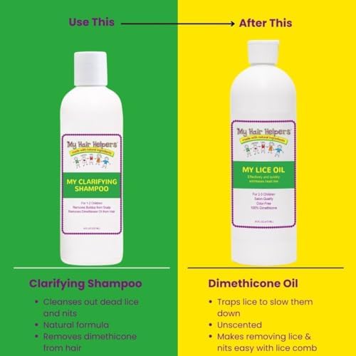 My Hair Helpers Dimethicone Oil 16 fluid ounce bottle branding