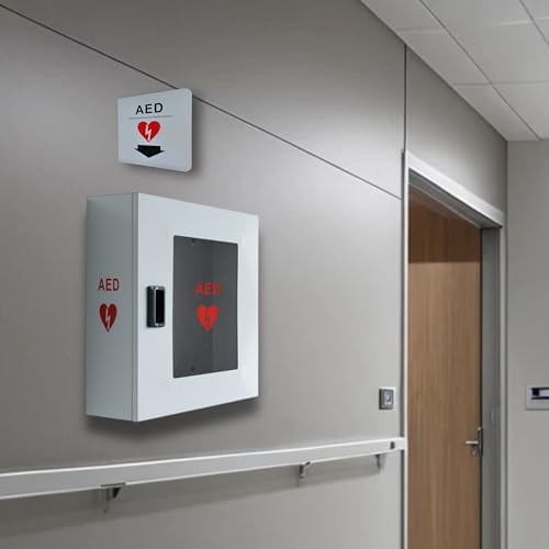 Weatherproof outdoor AED cabinet made of rust resistant aluminium