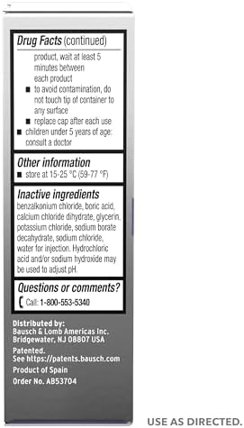 Back of LUMIFY packaging showing drug facts and usage instructions
