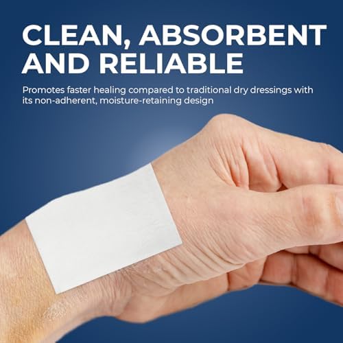 Sterile non adhesive first aid gauze sheets for minor burns and scrapes