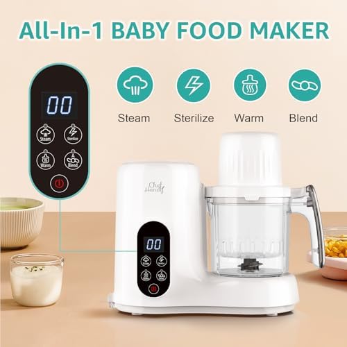 Chefhandy baby food machine warming a baby milk bottle