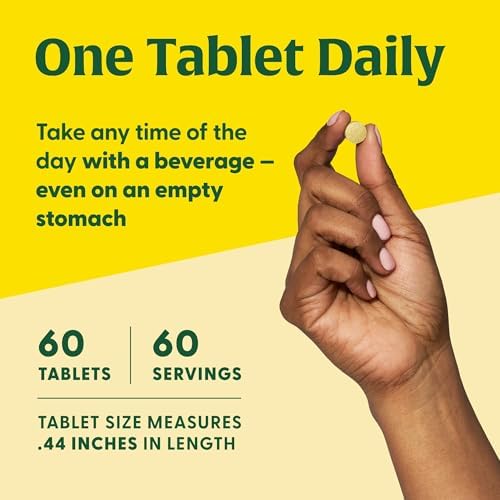 MegaFood Selenium whole food dietary supplement tablets label instructions side view