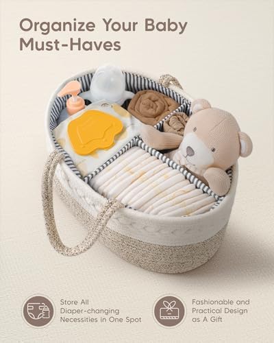 Maliton diaper caddy showing removable internal divider