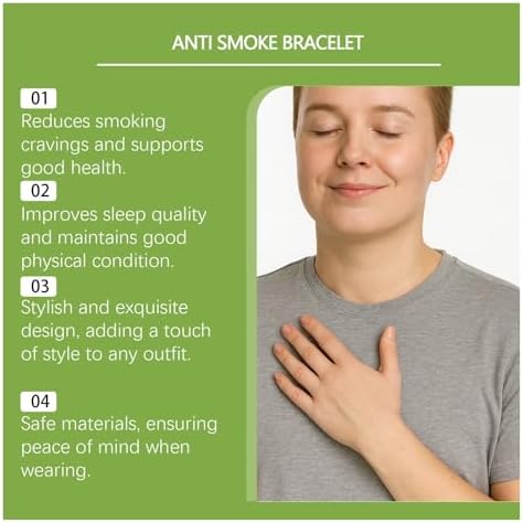 Authentic natural bead anti tobacco bracelet displayed as a health and lifestyle gift