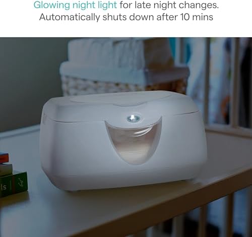 Munchkin Warm Glow Wipe Warmer glowing night light feature