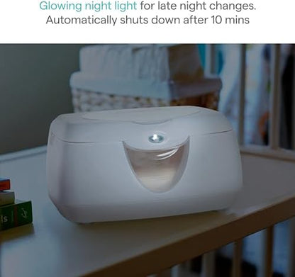 Munchkin Warm Glow Wipe Warmer glowing night light feature