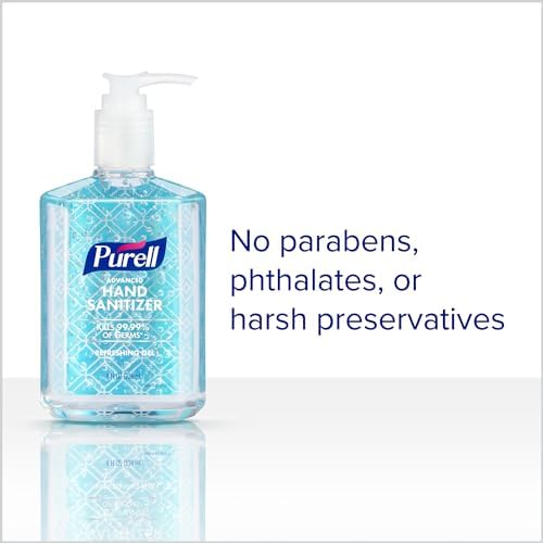 Purell Advanced Hand Sanitizer Refreshing Gel Design Series, Clean Scent,Clear, 8 Fl Oz Pump Bottle (Pack of 4), 9652-06-ECDECO - Image 4