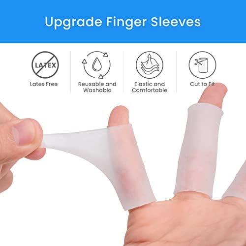 Kimihome silicone finger sleeves applied on cracked fingers for cushioning support