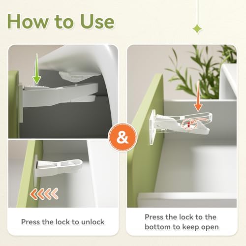 Safelon childproof lock adhesive and screw mounting accessories