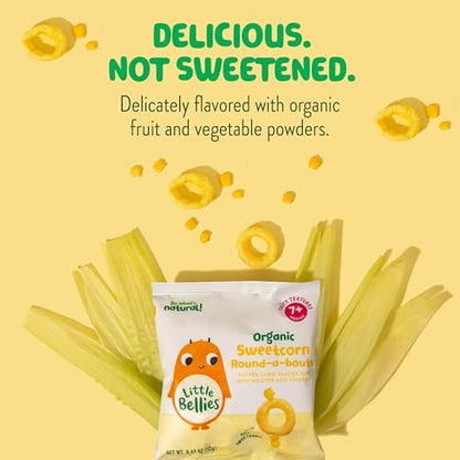 No added sugar organic infant food rings by Little Bellies brand.