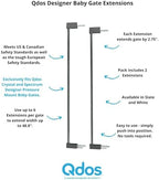 Slate color pressure mount gate extension pieces