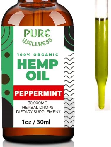 Pure Wellness hemp oil supplement bottle label details