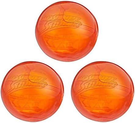 Three colourful Nerf reusable water fillable balls ready for outdoor splashing games.