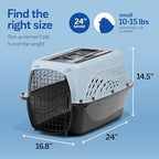Petmate dog crate interior stay dry moat detail