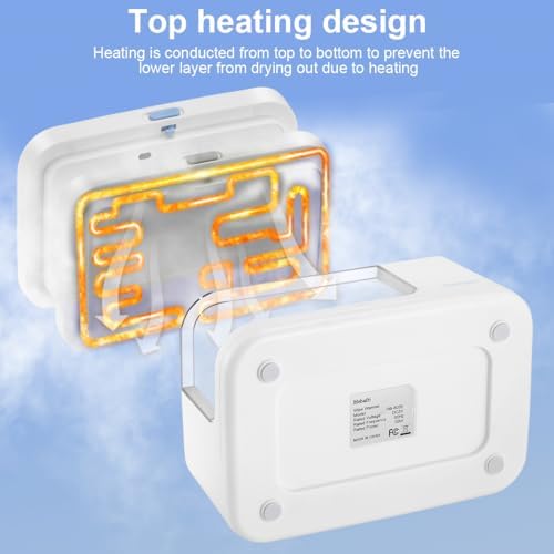 Close up of the 10 mode temperature control panel on Hebafri warmer