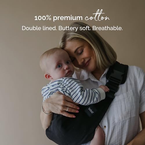 Authentic Boba brand baby carrier sling designed for toddler weight distribution support.