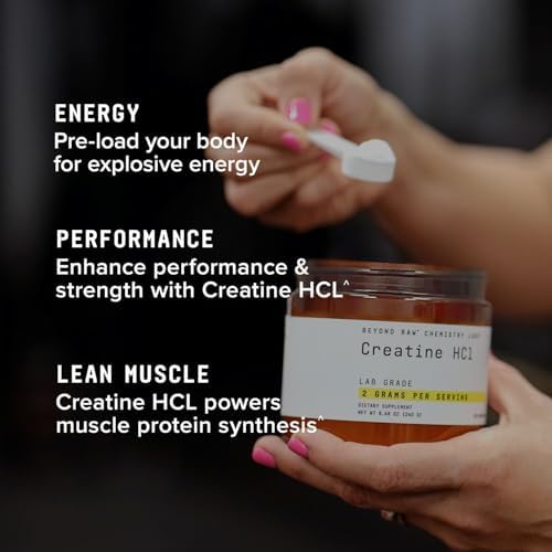 Beyond Raw 120 servings creatine bottle lifestyle setting