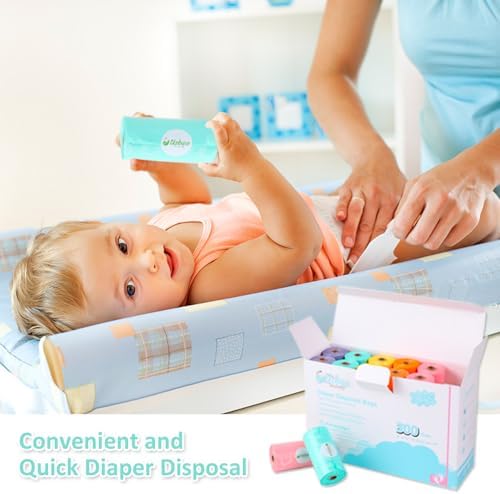 USBOO unscented diaper waste bags box set full contents display