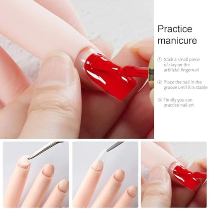 Details of Aoraem nail trainer hand soft plastic texture