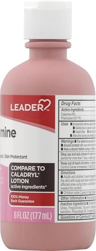 Authentic Leader imported USA calamine anti itch topical treatment bottle display