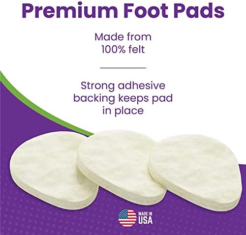 Close up of the beveled skived edge of the Mars Wellness felt foot cushion.